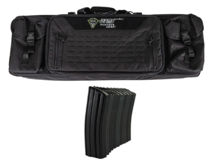 DPMS 36" Double Rifle Case by Savior Equipment and 7 DPMS 30rd 5.56 Teflon Coated Magazines