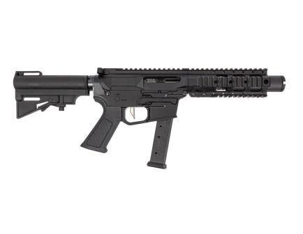 DPMS "Kitty Kat" 4" G9 9MM A4 Quad Rail CAR Blade Brace Pistol, Black