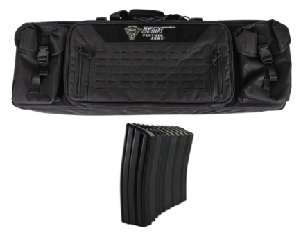 DPMS 36" Double Rifle Case by Savior Equipment and 7 DPMS 30rd 5.56 Teflon Coated Magazines